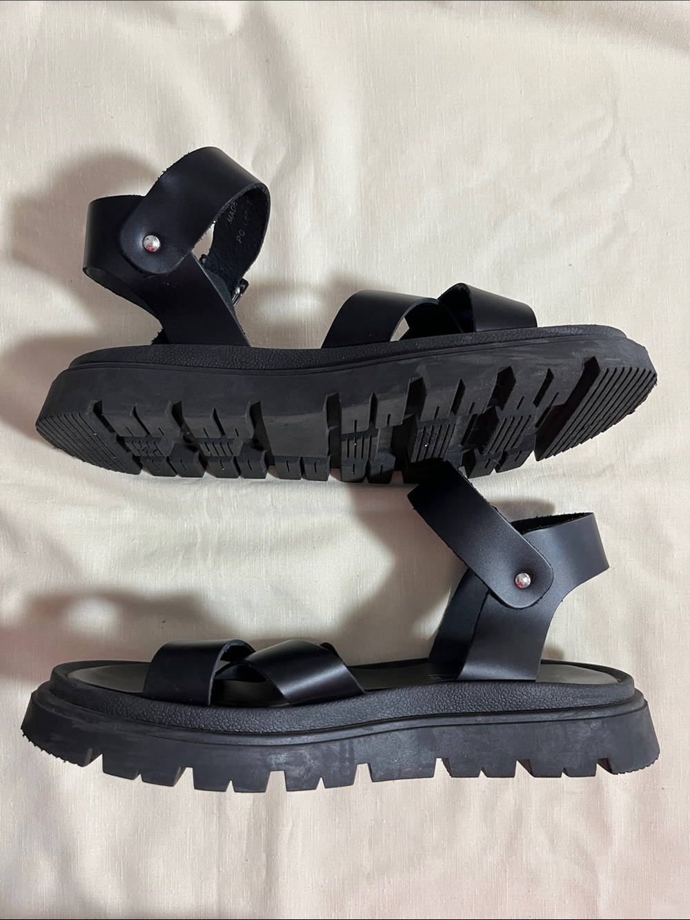 Office Black Strappy Sandals for Women - Picture 3 of 6